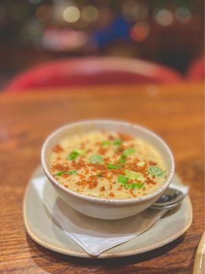 Jalapeño and potato soup was big, hardy, and on point for a cold day