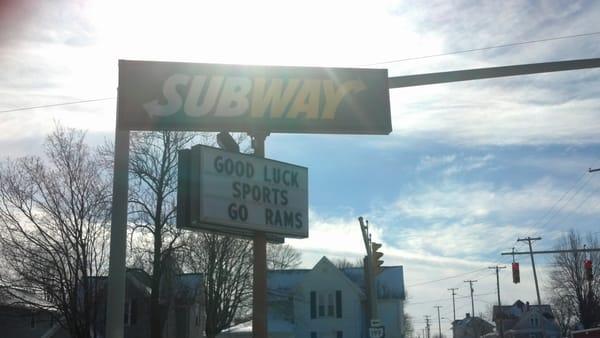 Hometown sign.