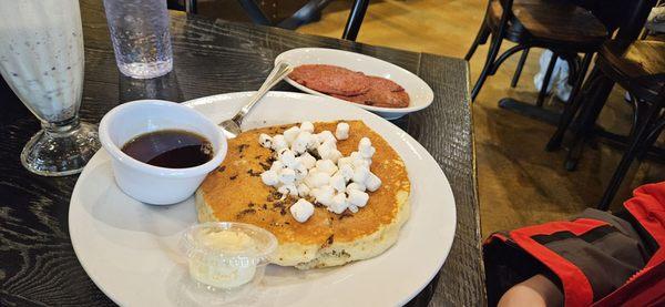 S'mores pancake with a side of Pork Roll