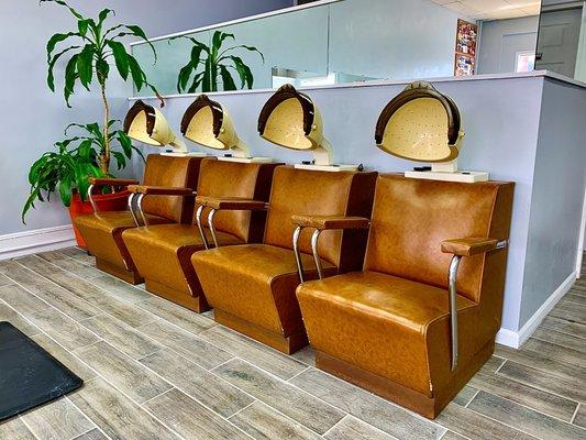 Salon hair dryer chairs