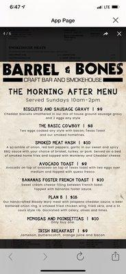 Brunch Menu