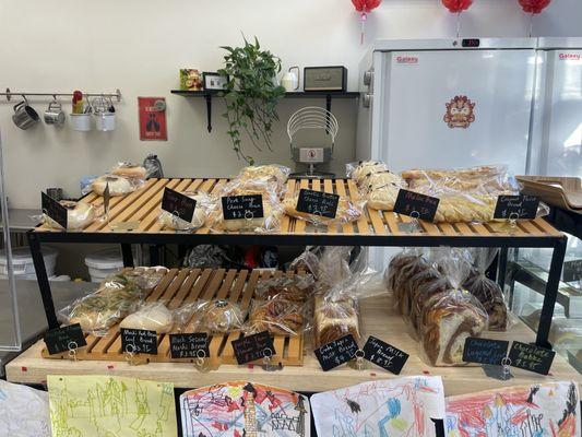 Japanese style bakery items