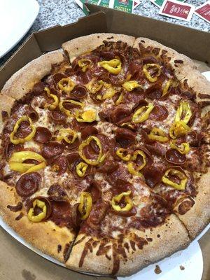 Old World Pepperoni & Banana Peppers large pizza