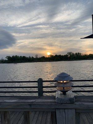 Sunset view from the deck