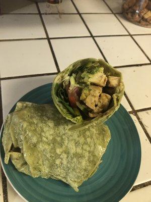 The delicious teriyaki chicken wrap