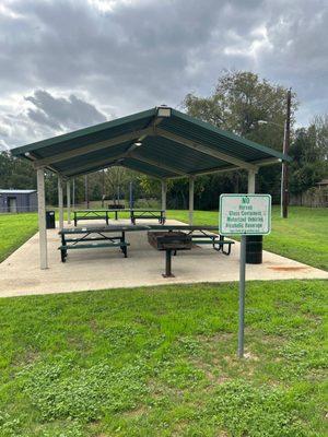 One of two covered picnic areas