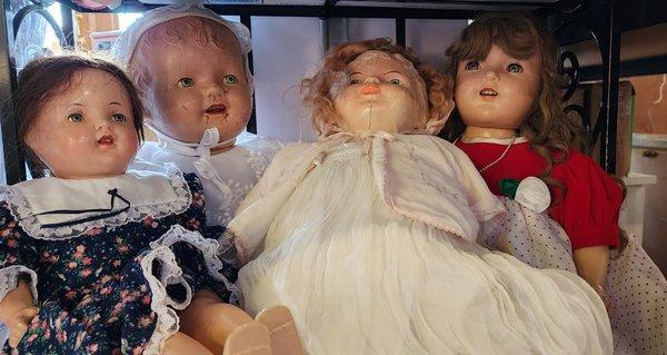 Antique & vintage composition dolls, dating 1902 - 1944. Many more, some include their history of life