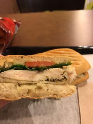 Chicken pesto panini today.