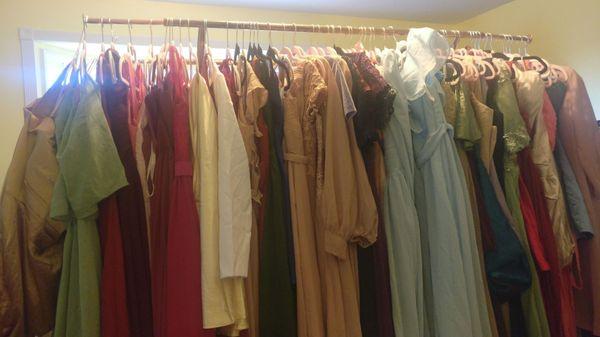 Lots of dresses to choose from