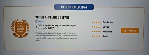 Best Rated Appliance Business in Mesa 2024