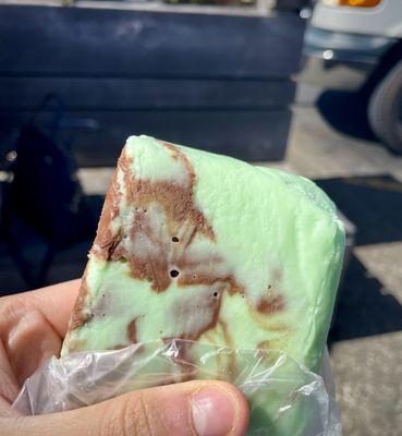 mint chocolate swirl fudge