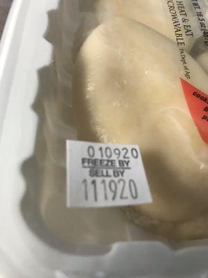 The Sell By date is way past the Freeze By date.