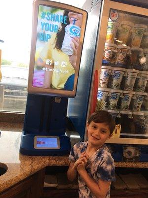 My son his favorite part of the store which is also my weakness when we wake up at midnight and crave sweets! Milkshakes/smoothies