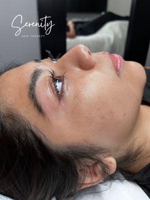 Brow lamination and lash lift