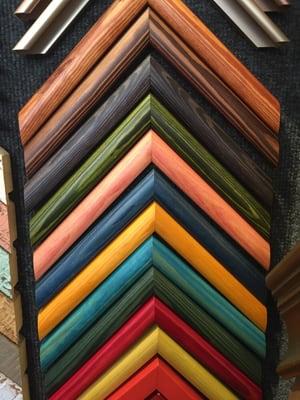 Natural wood stained frames