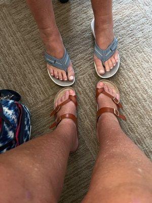 New pedicures from Fairhope Nails.  Thank you