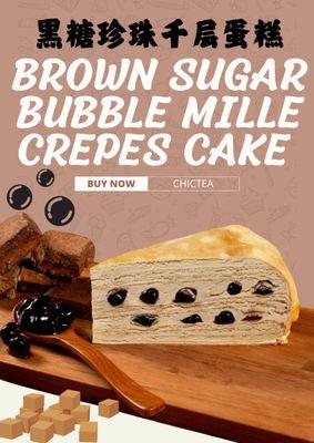 Brown Sugar Bubble Mille Crepes Cake!