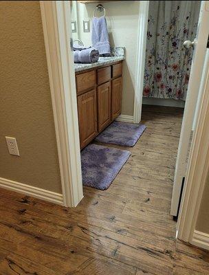 Some tile in this picture was done 5 years ago some GC Flooring just did. Can you tell which is which? Great work!