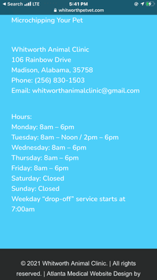 Whitworth Animal Clinic Inc