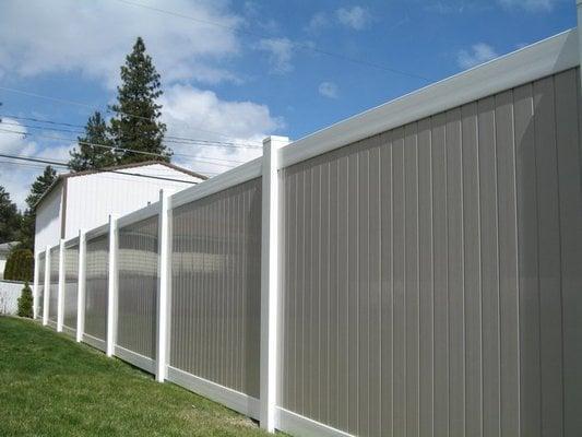 Vinyl Fence is one of our specialties. Call us today to schedule a free estimate!