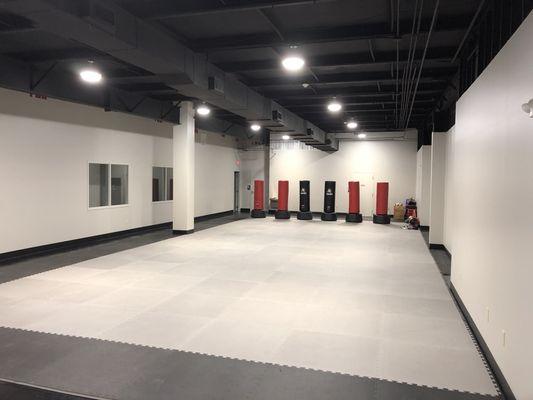 Our brand new workout floor.