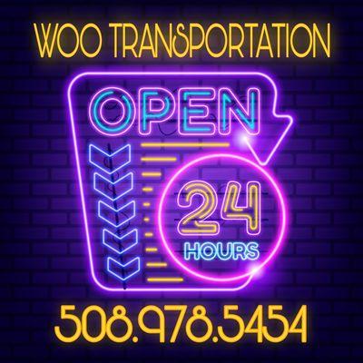 YES WE ARE OPEN 24HRS A DAY, 7DAYS A WEEK INCLUDING MAJOR HOLIDAYS. DONT WORRY ABOUT A LATE NIGHT RIDE BACK HOMEWOO GOT YOU ! CALL TODAY