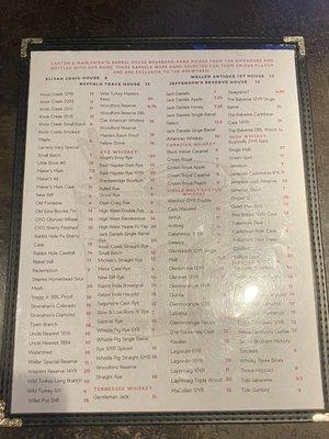 2022 Bourbon Menu (2 of 2)