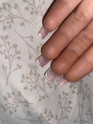 The back of the nails