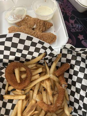 Chicken strip dinner platter