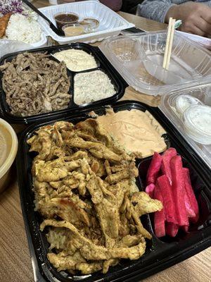 beef & chicken shawarma plate