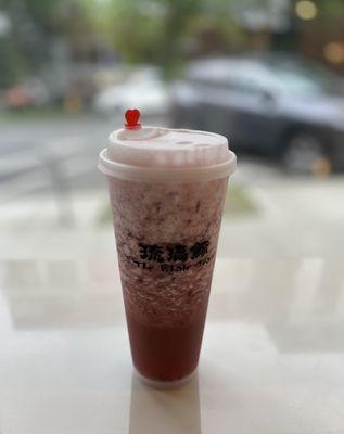 Milk Foam Grape Tea