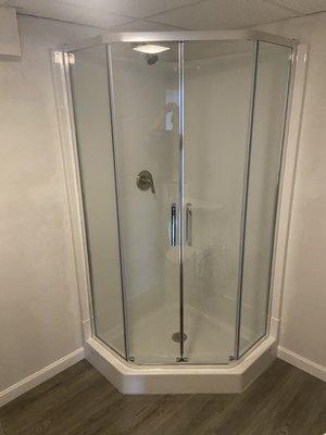 New corner shower