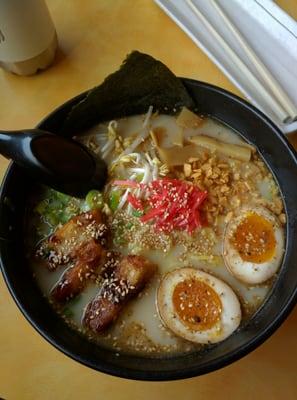 Their original ramen - eggs was precisely done, noodles was good and favor were rich