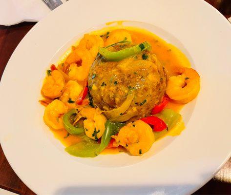 Mofongo Salsa Criolla con Camarones