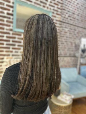 The results from my regular stylist who had to fix it