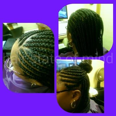 Cornrows done in two layers