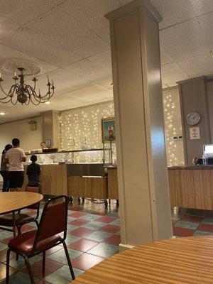 Decorated basement dining room