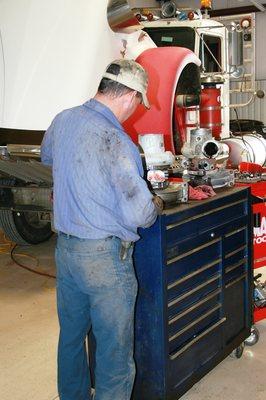 Mechanic working in the shop