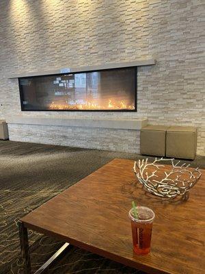 Fireplace in main area