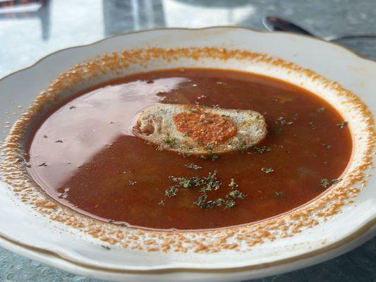 White bean vegetable soup (not enough beans and veggies)