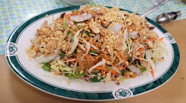 Chicken and jelly fish salad