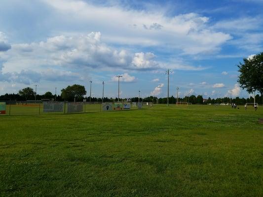 Soccer and baseball fields