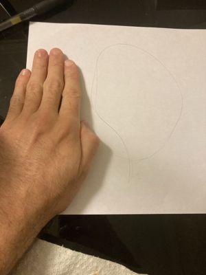 The hair. My hand is 6" long for reference.