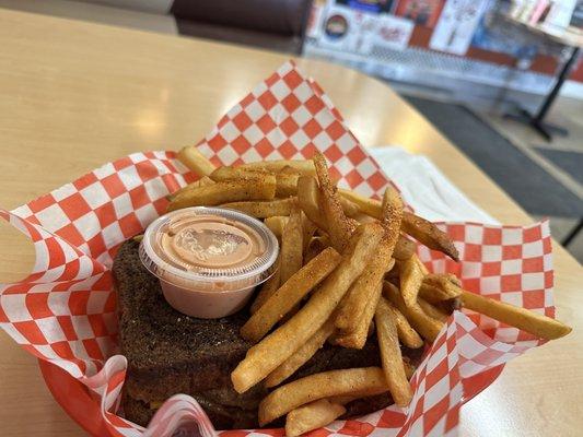 Patty Melt and fries