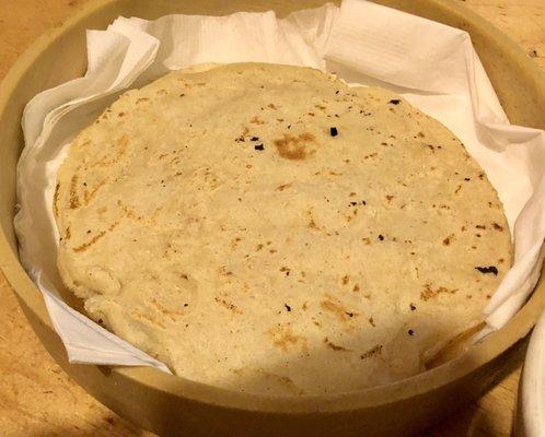 Side of fresh tortillas for the poc chuc. These were excellent.