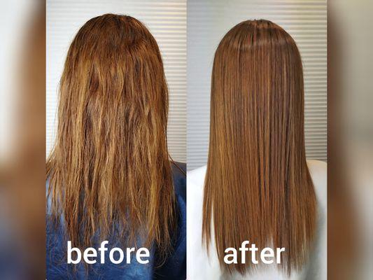 new keratin treatment，make hair shinning and smooth