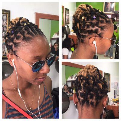 Retwist and style updo