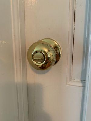 Perfect installation of closet and bedroom door locks!