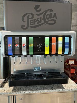 Pepsi-Cola fountain drinks available.