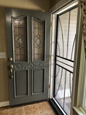 Love our contrasting front door. Great recommendation on the contrast color. They brought our door back to life! 5+ STAR SERVICE!